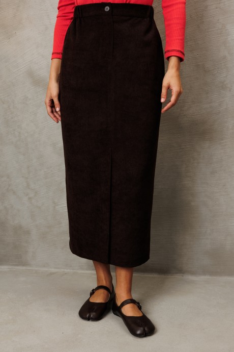 Юбка GIZART 35348 шоколадный размер 44-52 #5