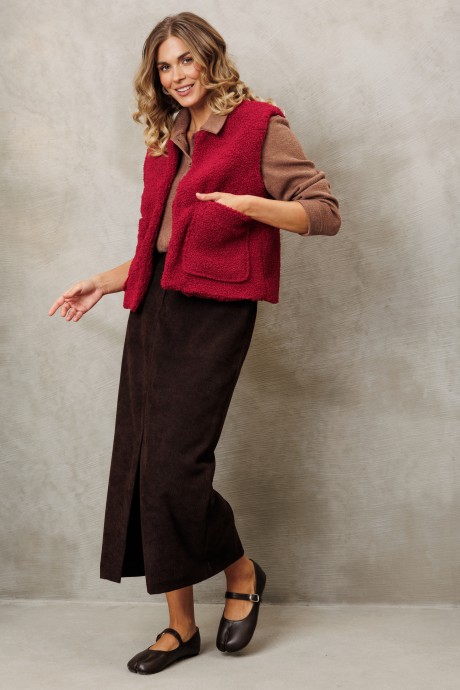 Юбка GIZART 35348 шоколадный размер 44-52 #10