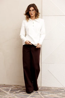 Брючный костюм GIZART 5415 молочный, шоколадный