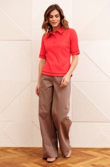 Брючный костюм GIZART 5419 /1 морковный, капучино