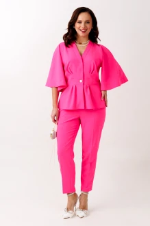 Брючный костюм Мублиз плюс 324 двойка фуксия