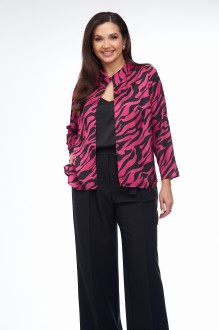 Блузка Такка 25-261 -1 черный, фуксия