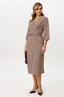 Платье Fantazia Mod 5971 бежевый, принт
