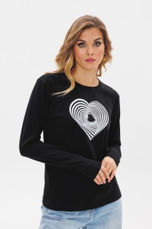 Джемпер (кофта) PRATA wear S026 черный, белый #1