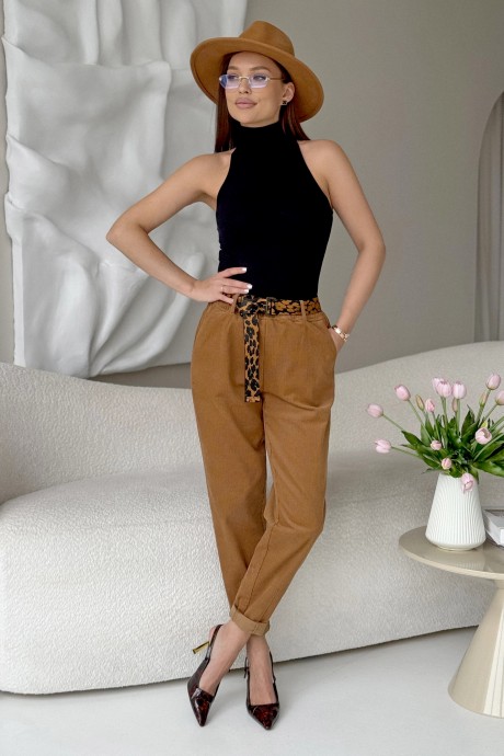 Брюки PRATA wear S029 коричневый размер 42-48 #2