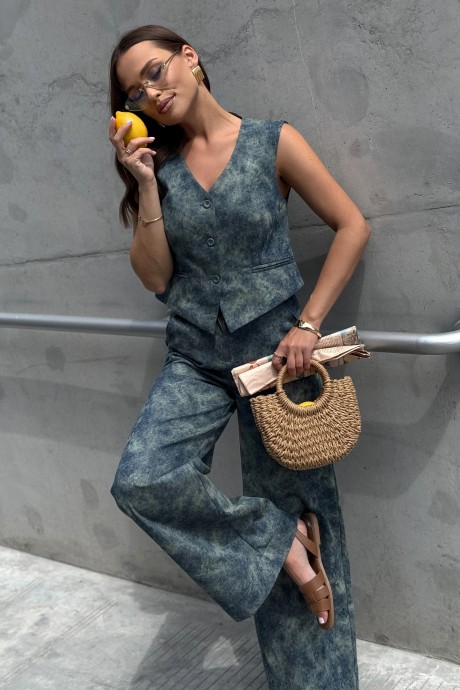 Брюки PRATA wear S037 синий размер 42-52 #6