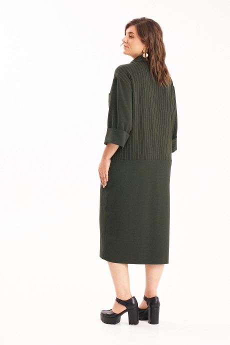 Платье KaVari plus size 1124 хаки размер 50-60 #6
