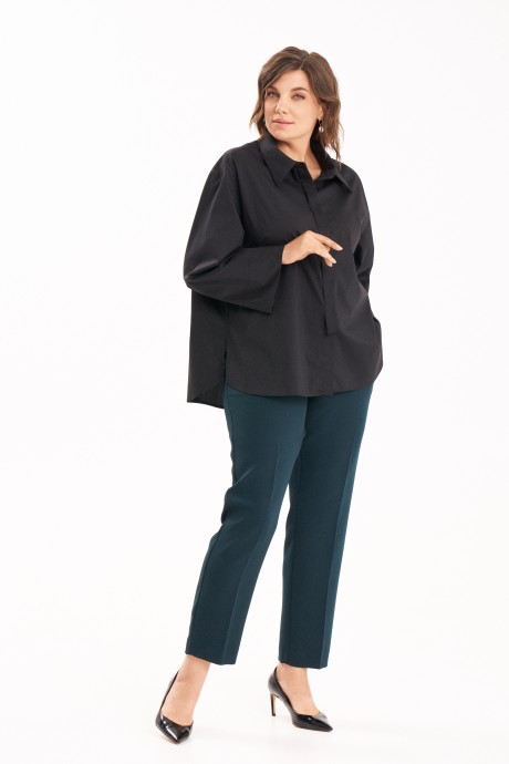 Рубашка KaVari plus size 4021 .2 черный размер 48-58 #3
