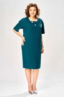 Платье KaVari plus size 1161 .1 изумрудное