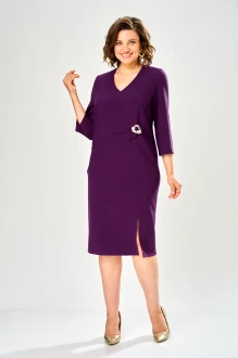 Вечернее платье KaVari plus size 1162 .1 баклажан