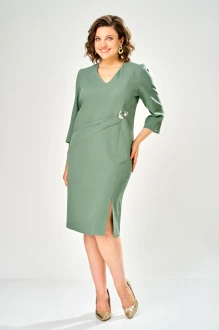 Вечернее платье KaVari plus size 1162 .3 зеленое