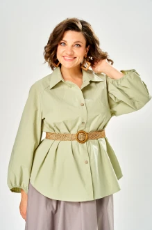 Рубашка KaVari plus size 4033 оливковая