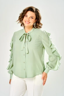 Блузка KaVari plus size 4034 .2 оливковая