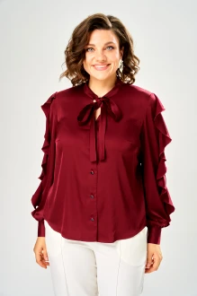 Блузка KaVari plus size 4034 .2 бордовая