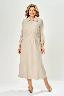Платье KaVari plus size 1164 .1 бежевое