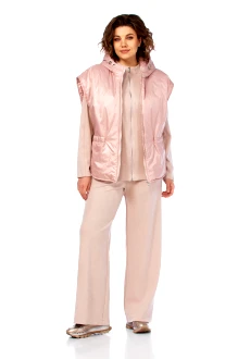 Брючный костюм Diamant 2137 тройка розовый