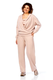 Брючный костюм Diamant 2144 тройка пудра