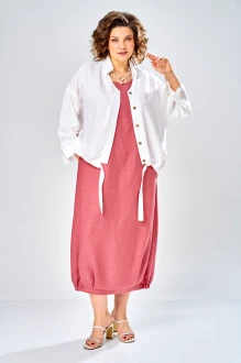 Костюм Diamant 2036 коралл, белый