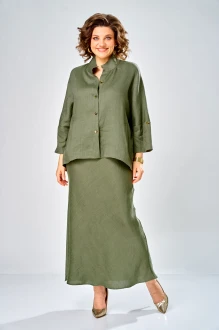 Юбочный костюм Diamant 2152 олива