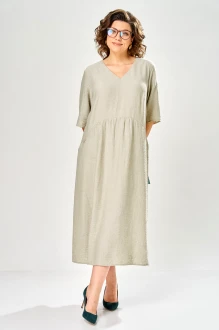 Платье Diamant 2182 бежево-серое