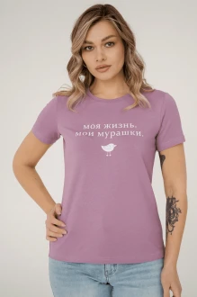 Футболка Dea Mia 5609 рис.31 сиреневый