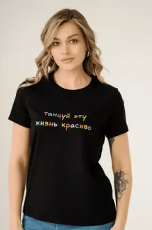 Футболка Dea Mia 5609 рис.30 черный