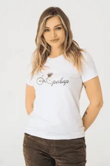 Футболка Dea Mia 5609 рис.23 белая