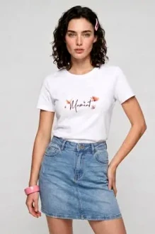 Футболка Dea Mia 5609 рис.0028 белая